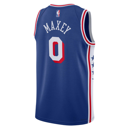 Philadelphia 76ers Blue Icon Jersey Tyrese Maxey #0