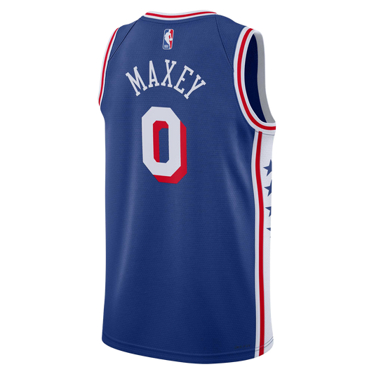 Philadelphia 76ers Blue Icon Jersey Tyrese Maxey #0