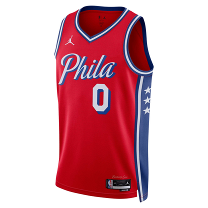 Philadelphia 76ers Red Statement Jersey Tyrese Maxey #0