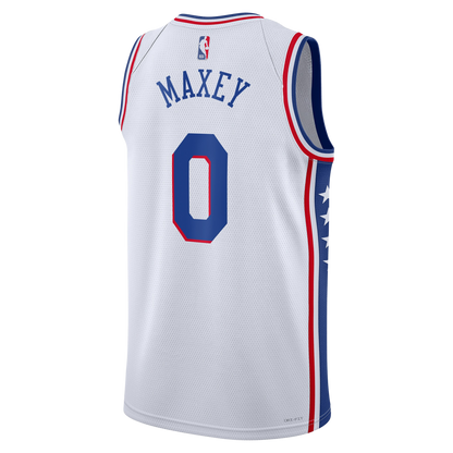 Philadelphia 76ers White Association Jersey Tyrese Maxey #0