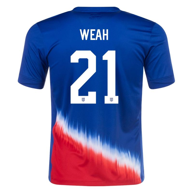 USA 2024 Home Jersey Weah #21 back