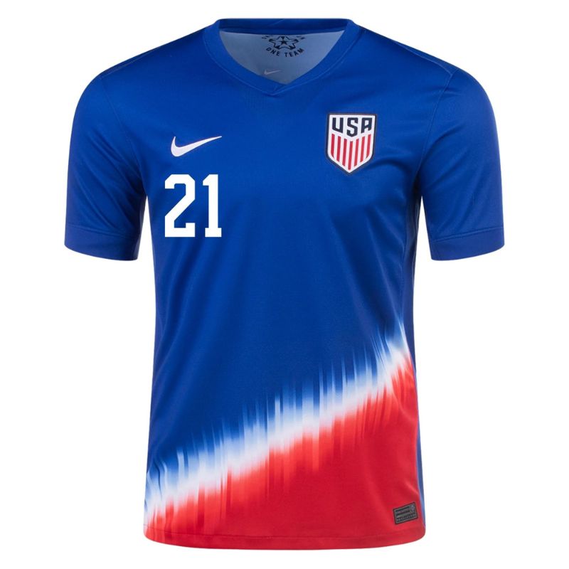 USA 2024 Home Jersey Weah #21 front