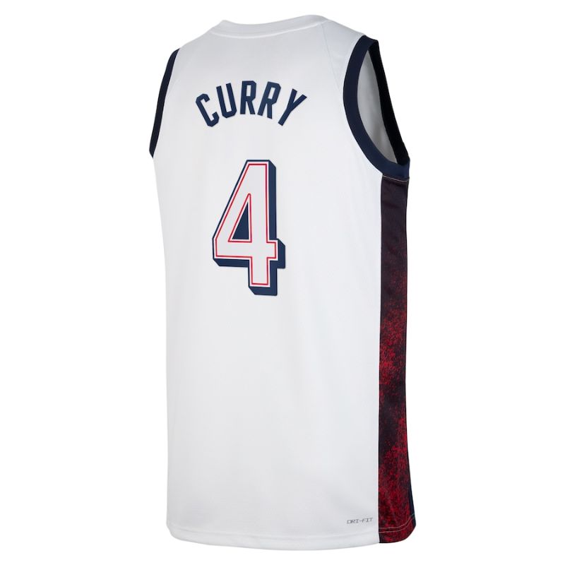 USA Basketball 2024 Steph Curry White Jersey