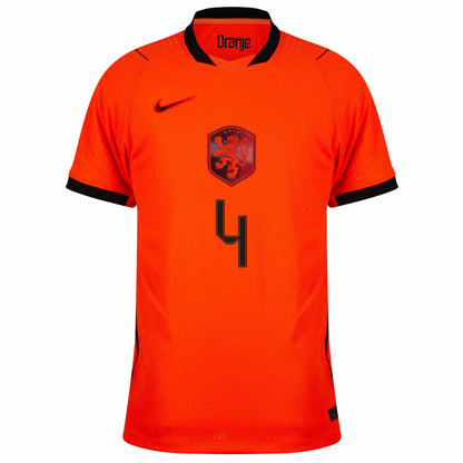 Netherlands 2026 Home Jersey Virgil Van Dijk #4