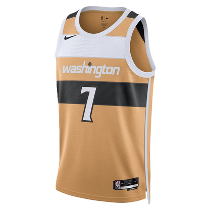 Washington Wizards Tan 2025-2026 City Edition Jersey Carlton Carrington #7