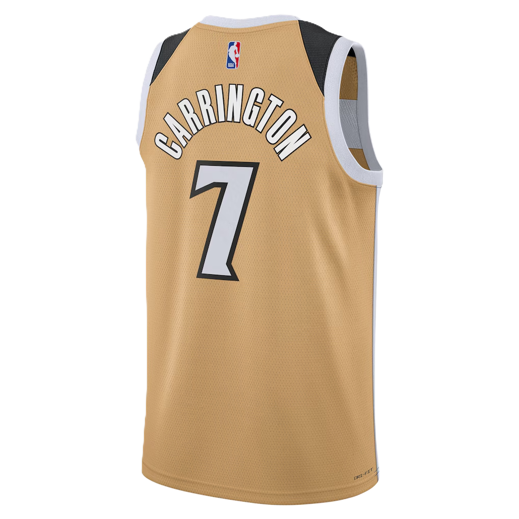 Washington Wizards Tan 2025-2026 City Edition Jersey Carlton Carrington #7