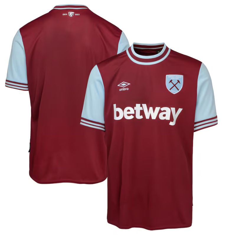 West Ham United 24/25 Home Jersey front and back