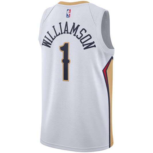 New Orleans Pelicans White Association Jersey Zion Williamson #1