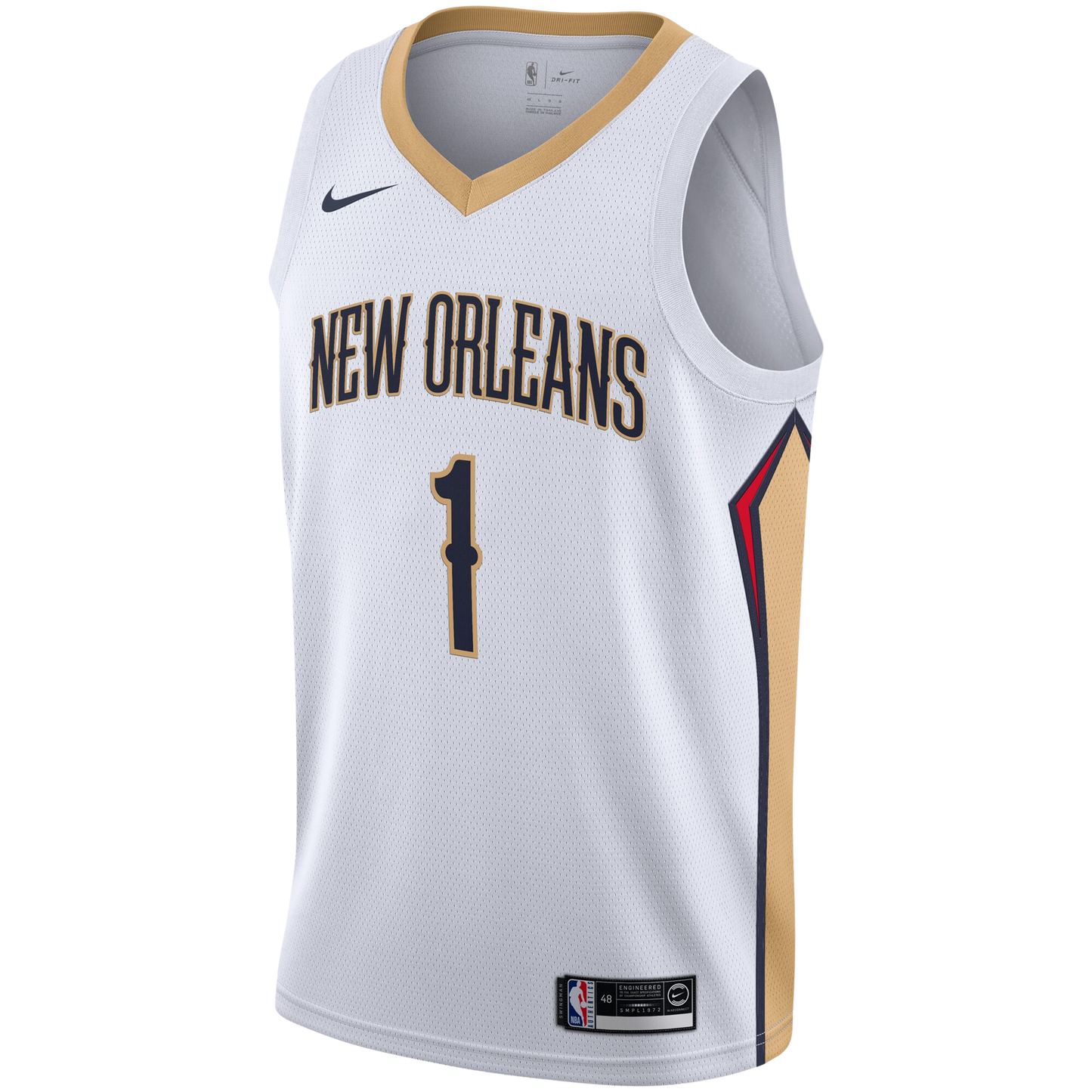 New Orleans Pelicans White Association Jersey Zion Williamson #1
