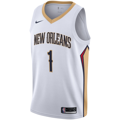 New Orleans Pelicans White Association Jersey Zion Williamson #1