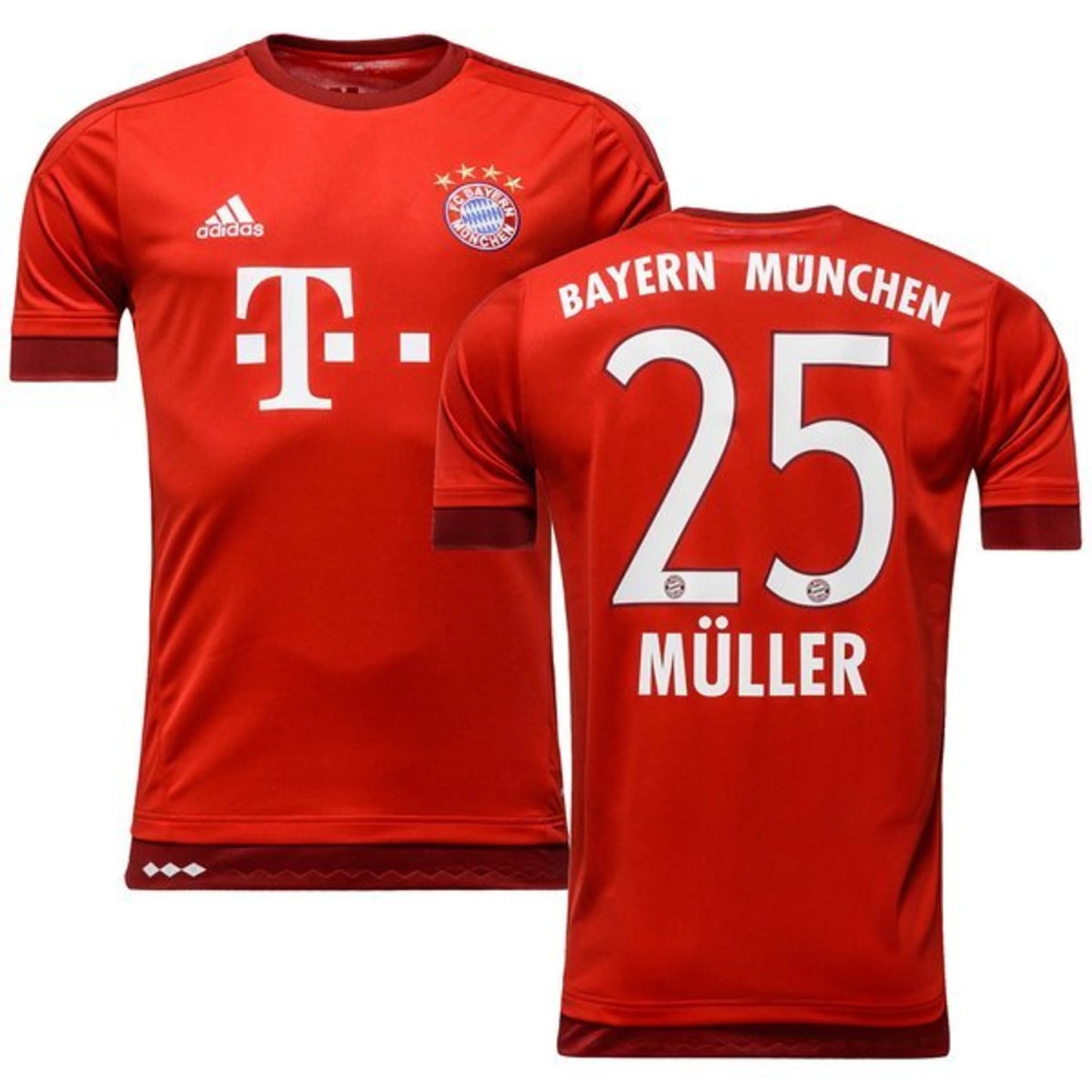Bayern Munich 2015-2016 Home Jersey Thomas Muller #25 (Red)