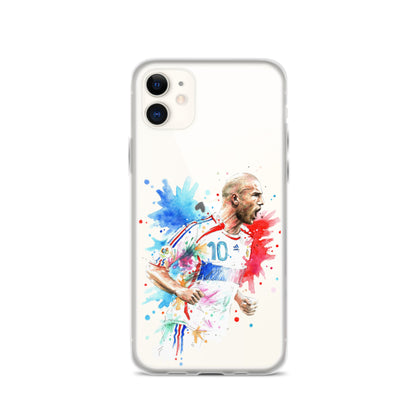 France Zinadine Zidane "Zizou" Vintage Clear Case for iPhone® - The 90+ Minute
