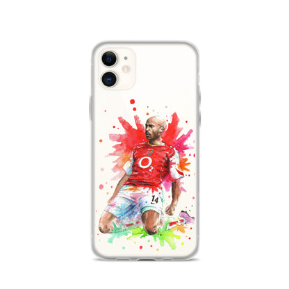 Arsenal Thierry Henry Vintage Clear Case for iPhone® - The 90+ Minute
