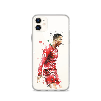 Ronaldo Portugal Celebration Vintage Clear Case for iPhone®