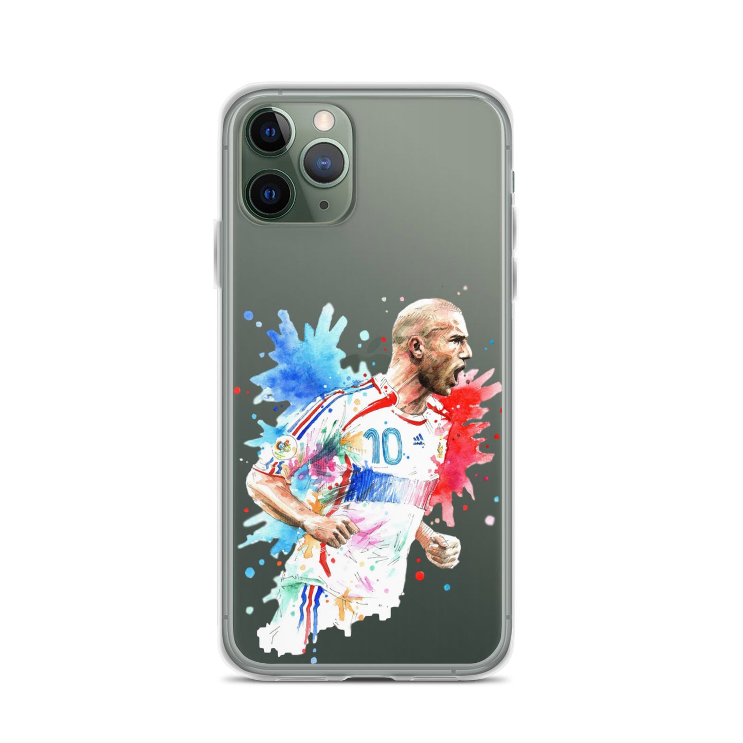 France Zinadine Zidane "Zizou" Vintage Clear Case for iPhone® - The 90+ Minute