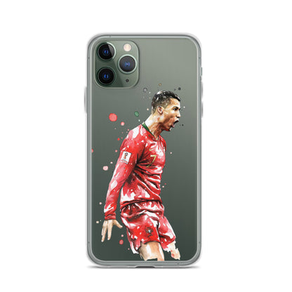 Ronaldo Portugal Celebration Vintage Clear Case for iPhone®