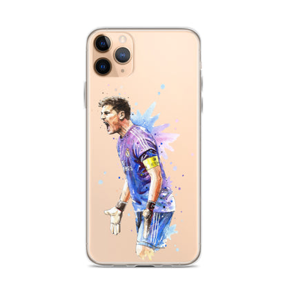 Real Madrid Legend Casillas Vintage Clear Case for iPhone® - The 90+ Minute