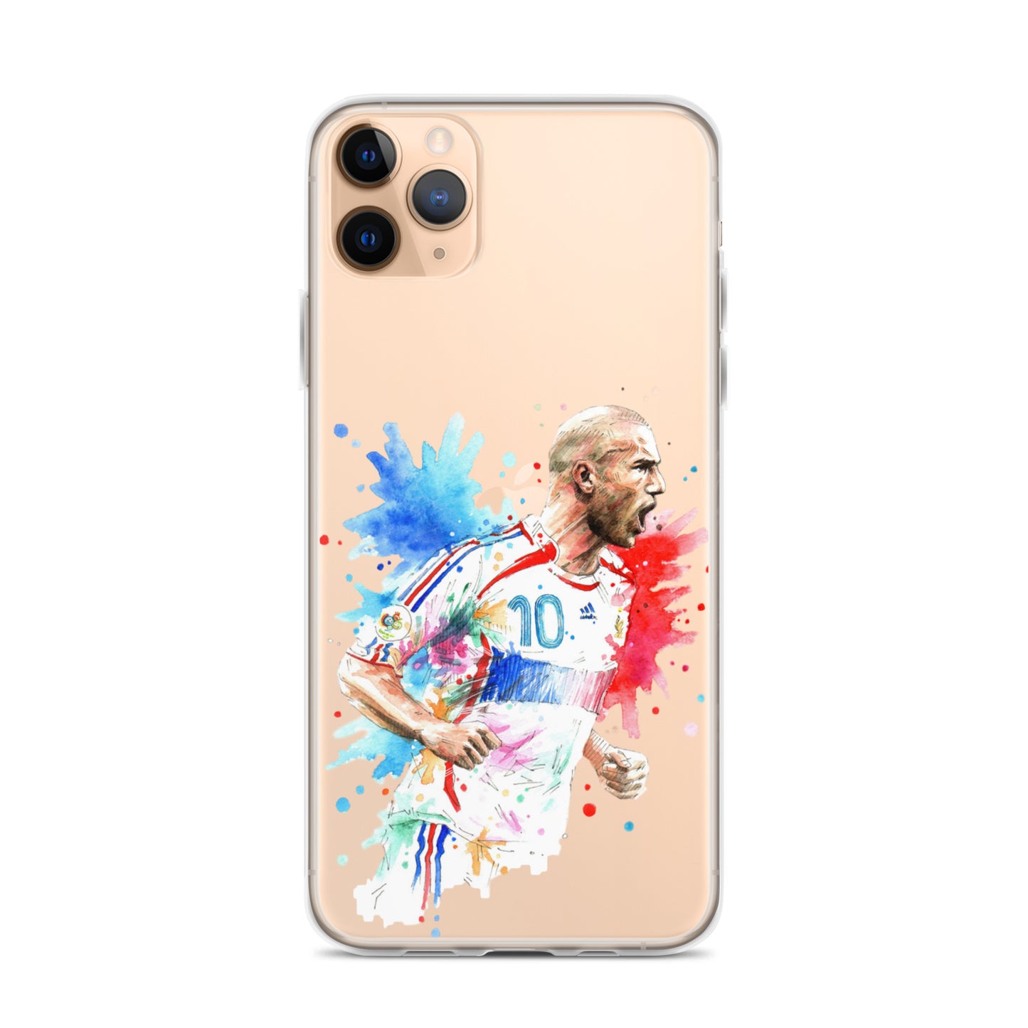 France Zinadine Zidane "Zizou" Vintage Clear Case for iPhone® - The 90+ Minute