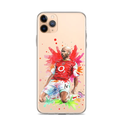 Arsenal Thierry Henry Vintage Clear Case for iPhone® - The 90+ Minute