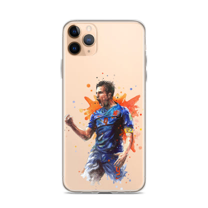 Netherlands Van Persie Vintage Clear Case for iPhone®