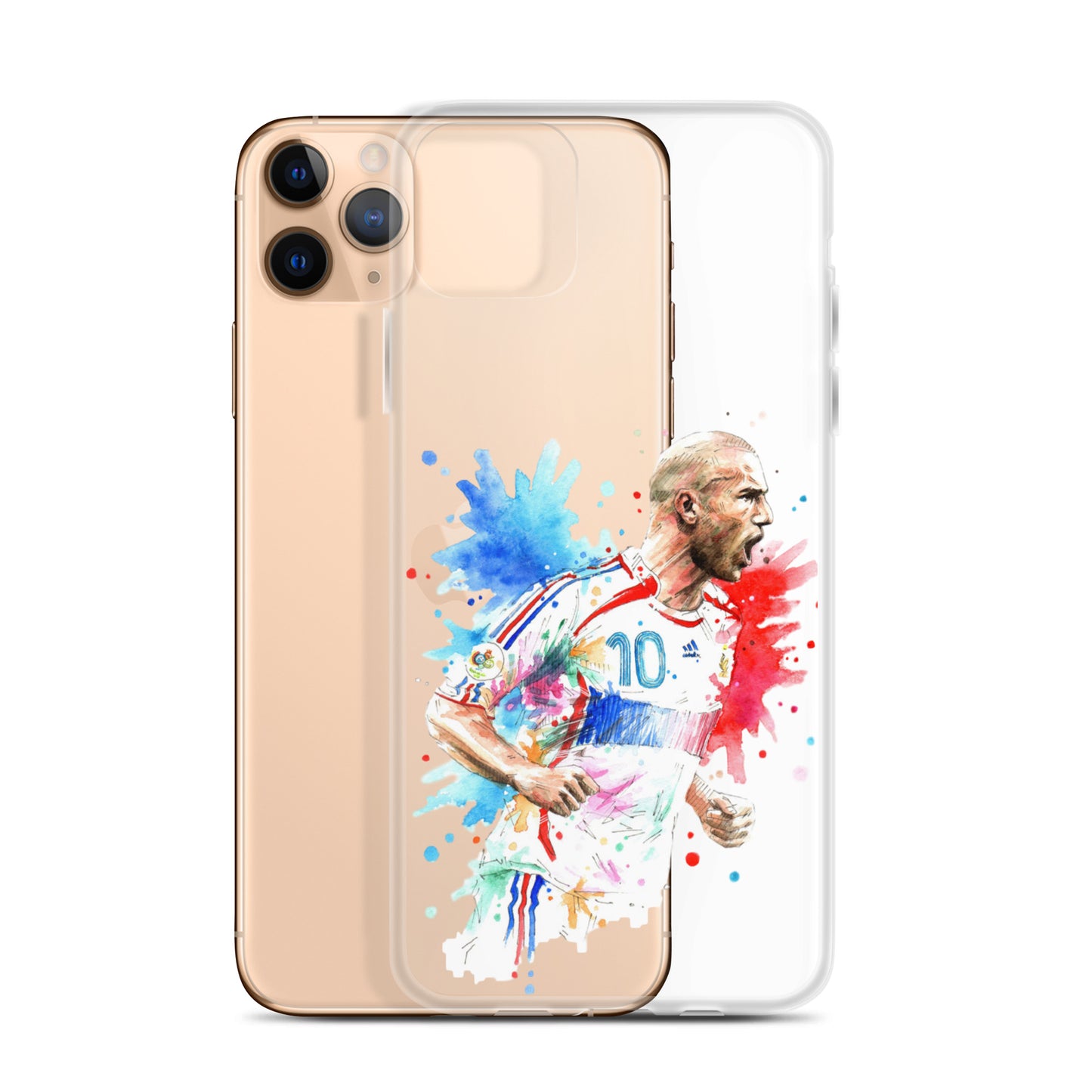 France Zinadine Zidane "Zizou" Vintage Clear Case for iPhone® - The 90+ Minute