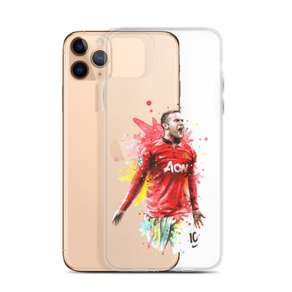 Manchester United Wayne Rooney Vintage Clear Case for iPhone®