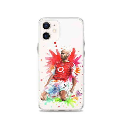 Arsenal Thierry Henry Vintage Clear Case for iPhone® - The 90+ Minute