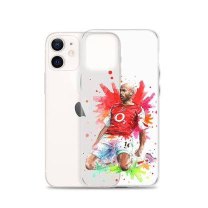 Arsenal Thierry Henry Vintage Clear Case for iPhone® - The 90+ Minute