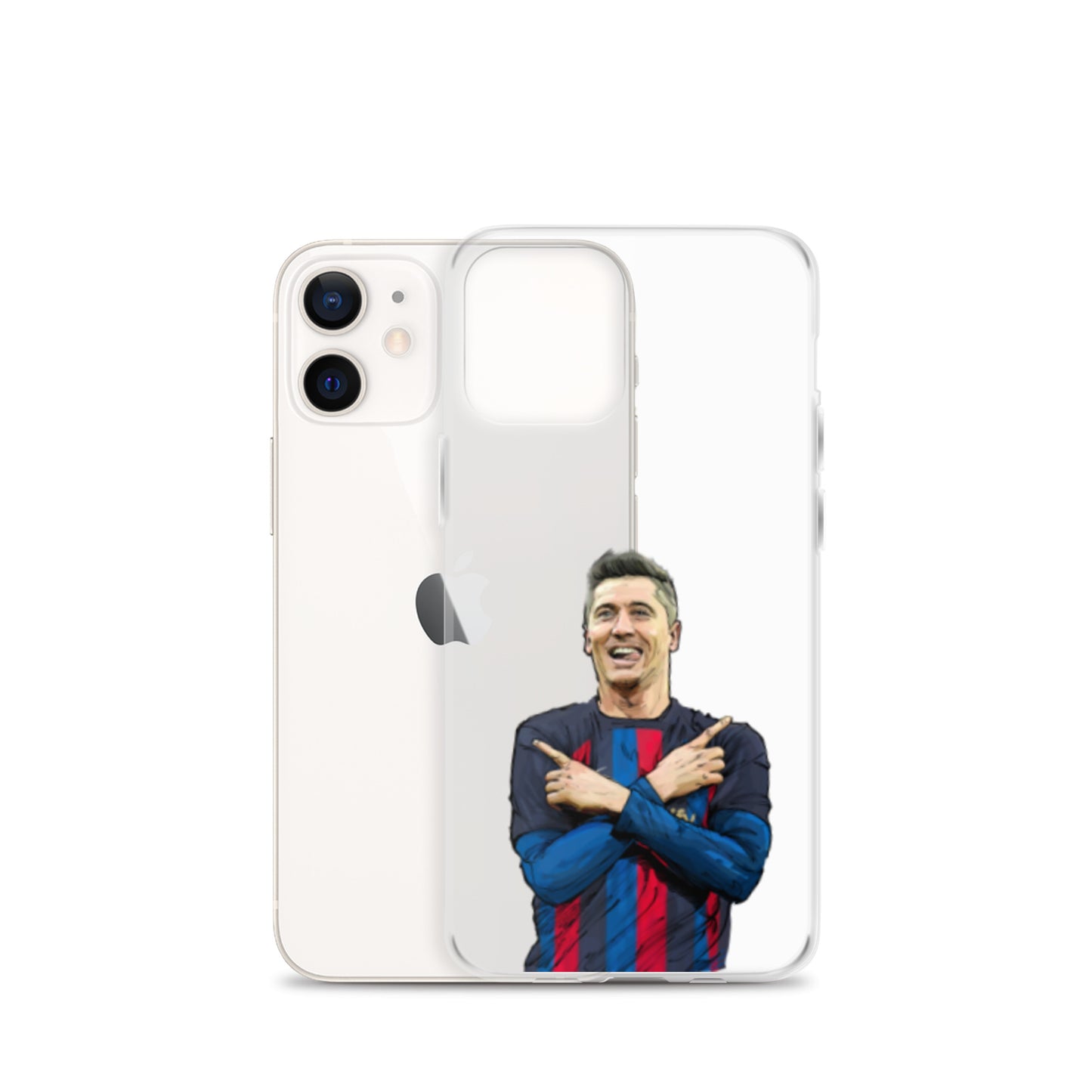 Lewandowski Goal Celebration Barca Clear Case for iPhone® - The 90+ Minute