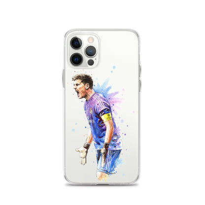 Real Madrid Legend Casillas Vintage Clear Case for iPhone® - The 90+ Minute