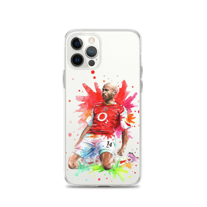 Arsenal Thierry Henry Vintage Clear Case for iPhone® - The 90+ Minute