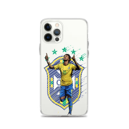 Neymar Brazil Logo iPhone Clear Case - The 90+ Minute