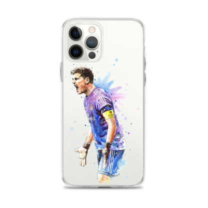 Real Madrid Legend Casillas Vintage Clear Case for iPhone® - The 90+ Minute