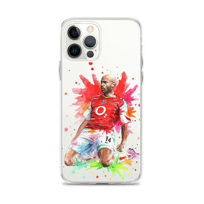 Arsenal Thierry Henry Vintage Clear Case for iPhone® - The 90+ Minute