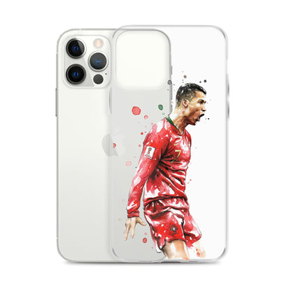 Ronaldo Portugal Celebration Vintage Clear Case for iPhone®