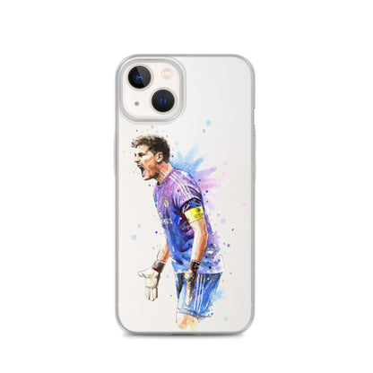 Real Madrid Legend Casillas Vintage Clear Case for iPhone® - The 90+ Minute