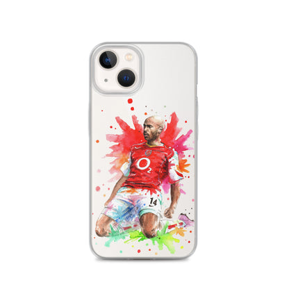 Arsenal Thierry Henry Vintage Clear Case for iPhone® - The 90+ Minute