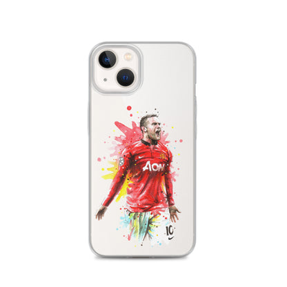 Manchester United Wayne Rooney Vintage Clear Case for iPhone®
