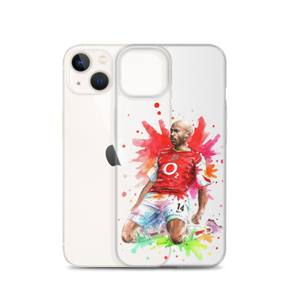 Arsenal Thierry Henry Vintage Clear Case for iPhone® - The 90+ Minute