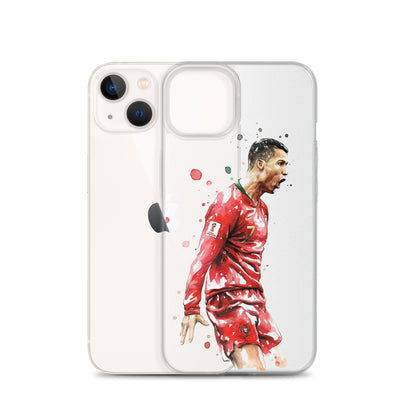 Ronaldo Portugal Celebration Vintage Clear Case for iPhone®