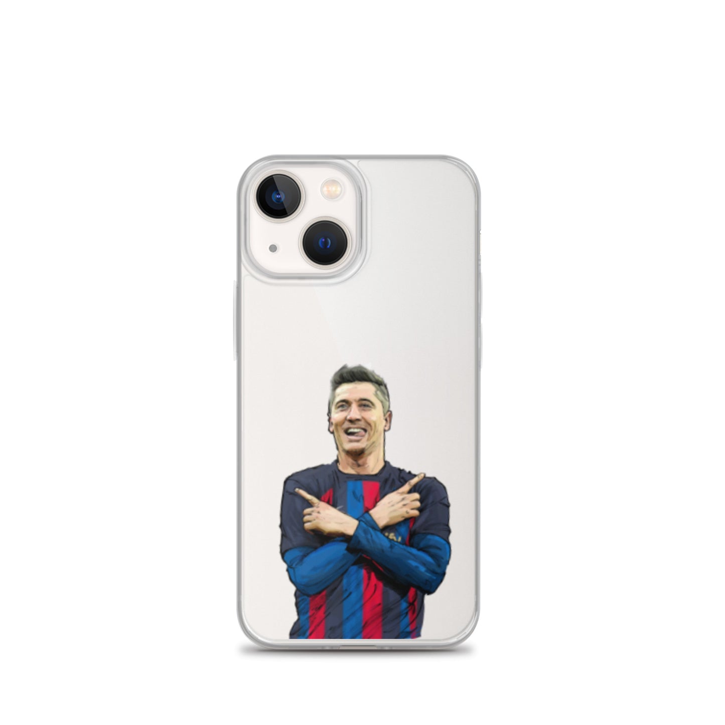 Lewandowski Goal Celebration Barca Clear Case for iPhone® - The 90+ Minute