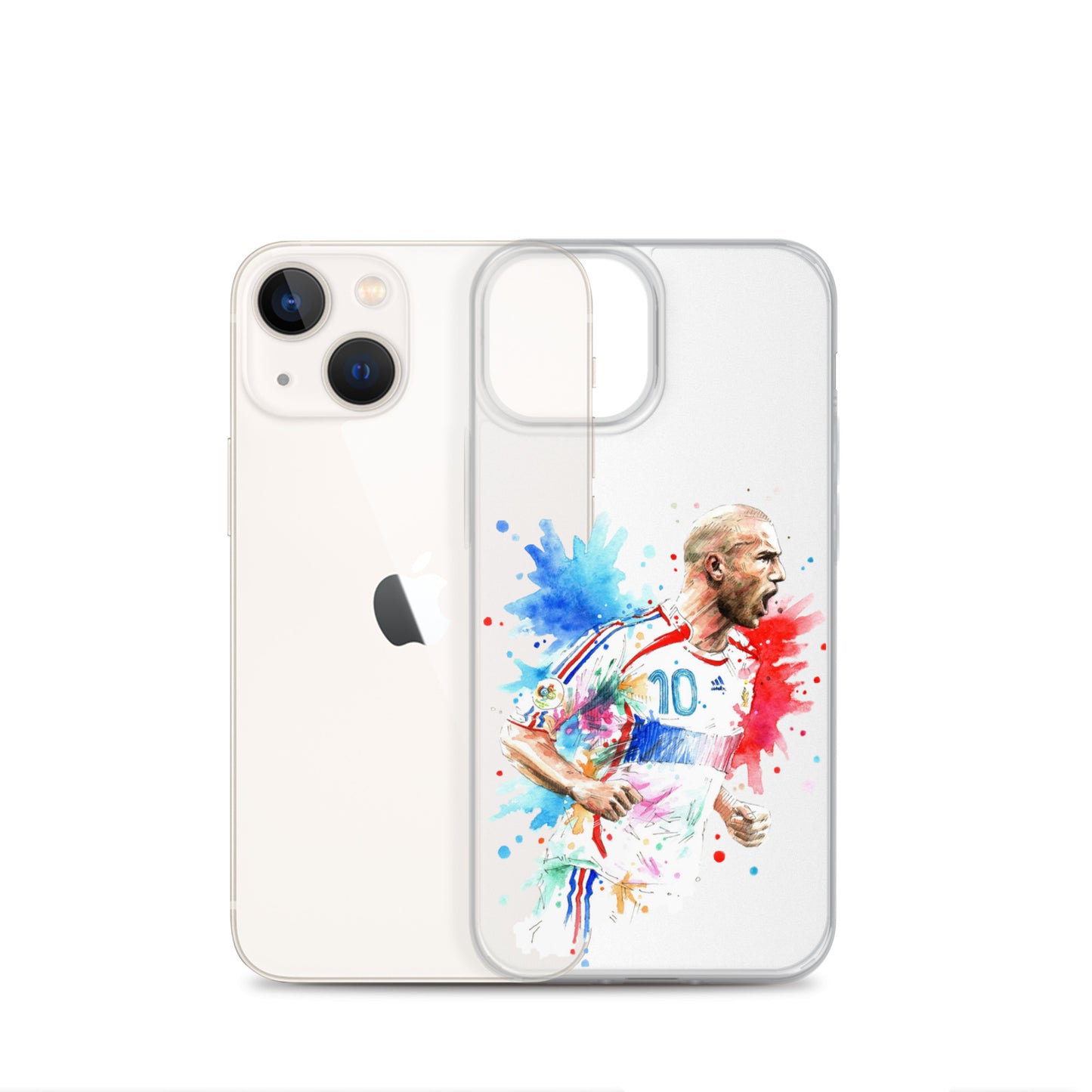 France Zinadine Zidane "Zizou" Vintage Clear Case for iPhone® - The 90+ Minute