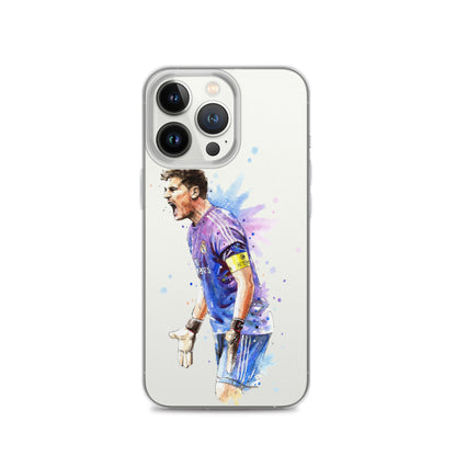 Real Madrid Legend Casillas Vintage Clear Case for iPhone® - The 90+ Minute
