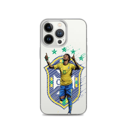 Neymar Brazil Logo iPhone Clear Case - The 90+ Minute
