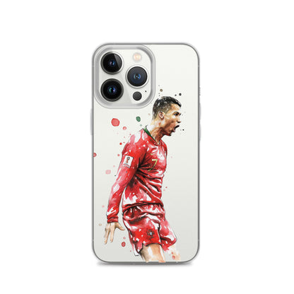 Ronaldo Portugal Celebration Vintage Clear Case for iPhone®
