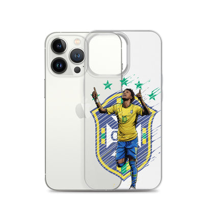 Neymar Brazil Logo iPhone Clear Case - The 90+ Minute