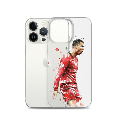 Ronaldo Portugal Celebration Vintage Clear Case for iPhone®