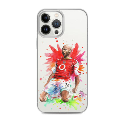 Arsenal Thierry Henry Vintage Clear Case for iPhone® - The 90+ Minute