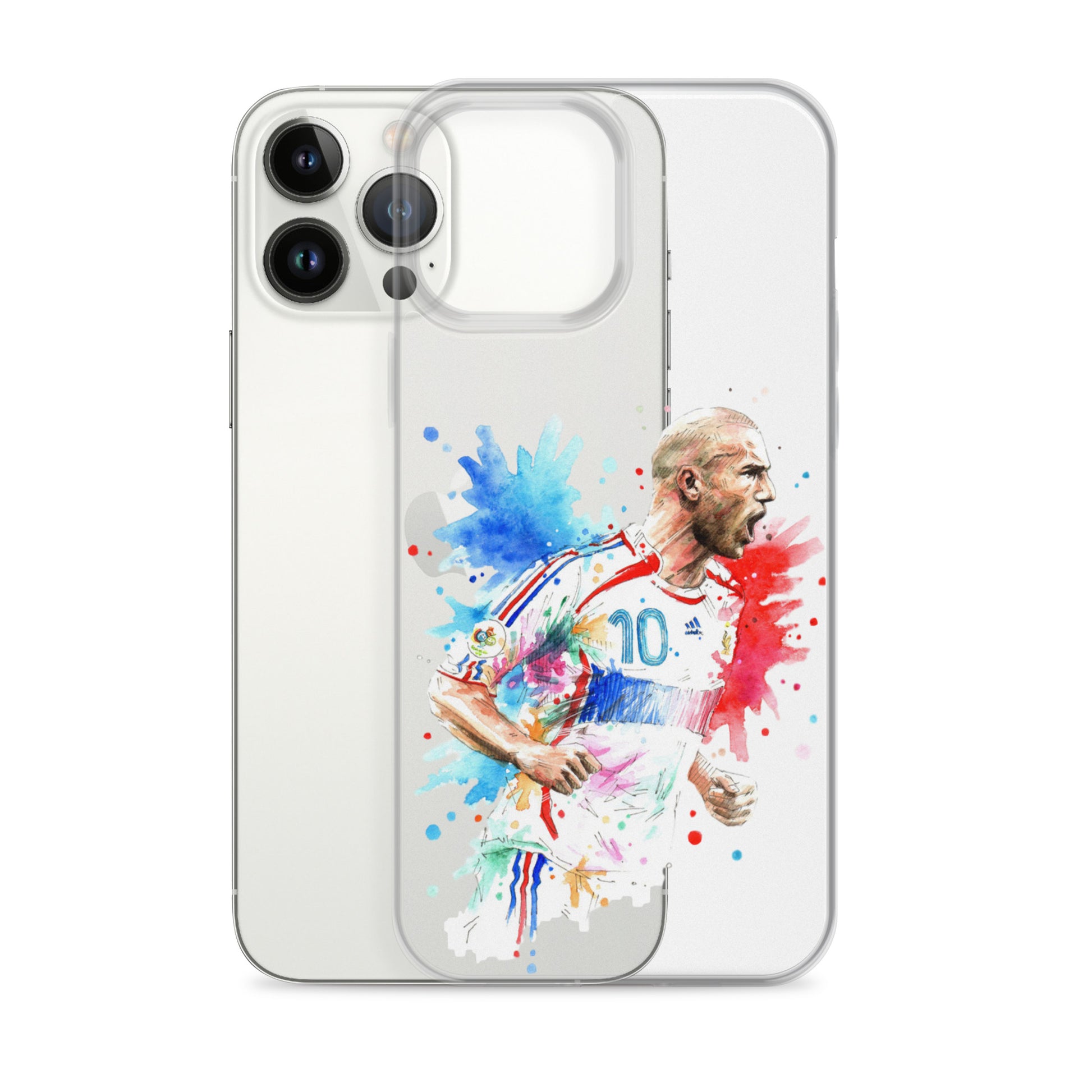 France Zinadine Zidane "Zizou" Vintage Clear Case for iPhone® - The 90+ Minute