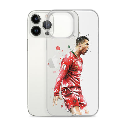Ronaldo Portugal Celebration Vintage Clear Case for iPhone®
